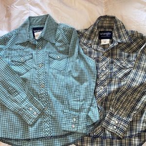 2 Wrangler Snap shirts